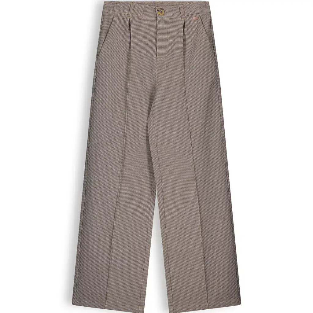 Broek Sali pied de poule (animal brown)