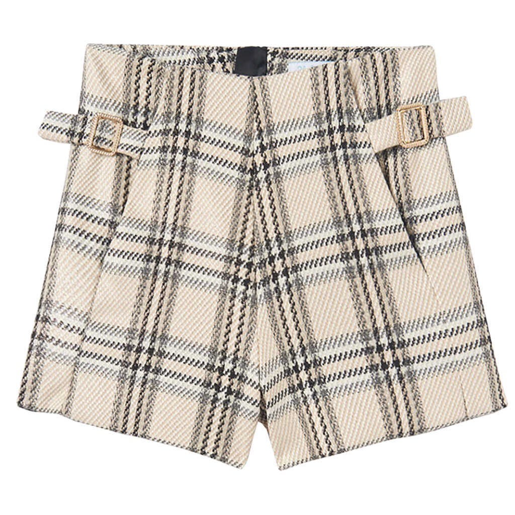 Kort geruit broekje (beige)