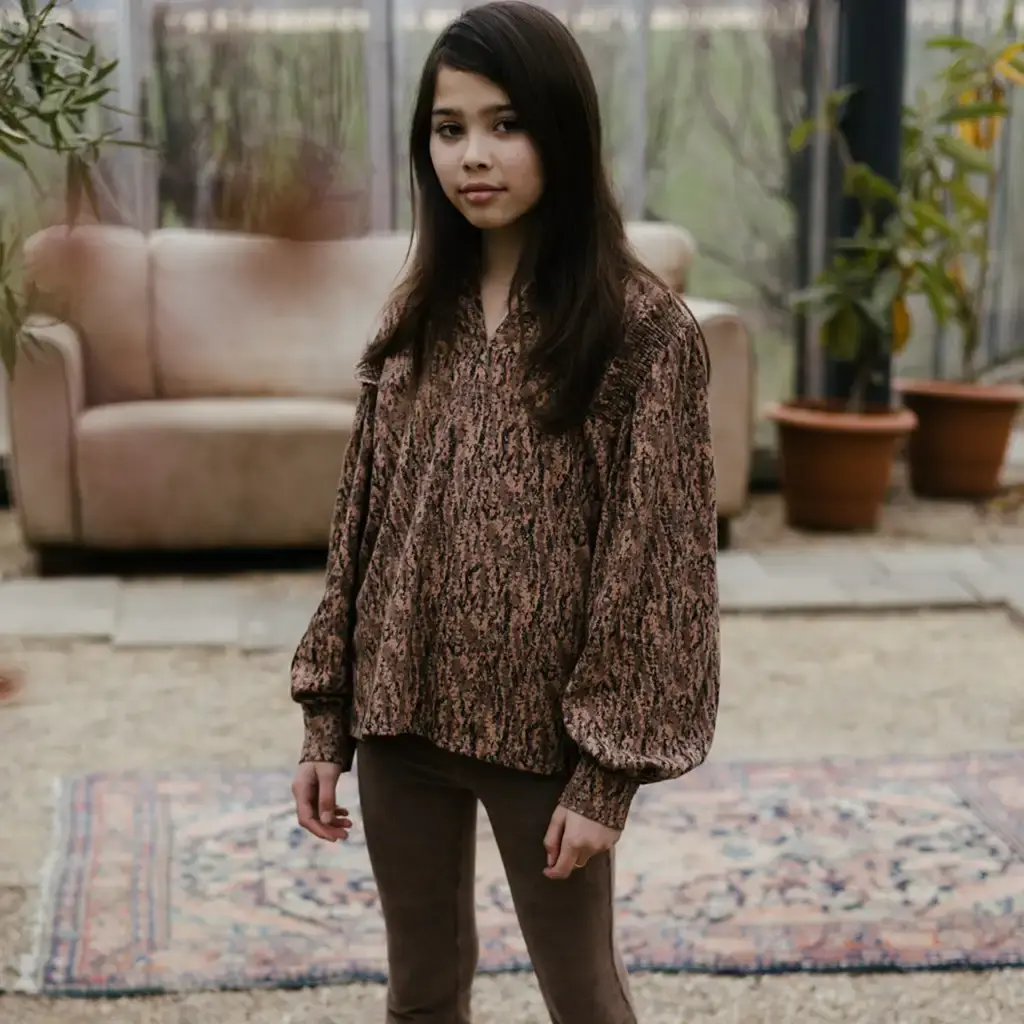 Blouse Filou (aop brown dust flakes)