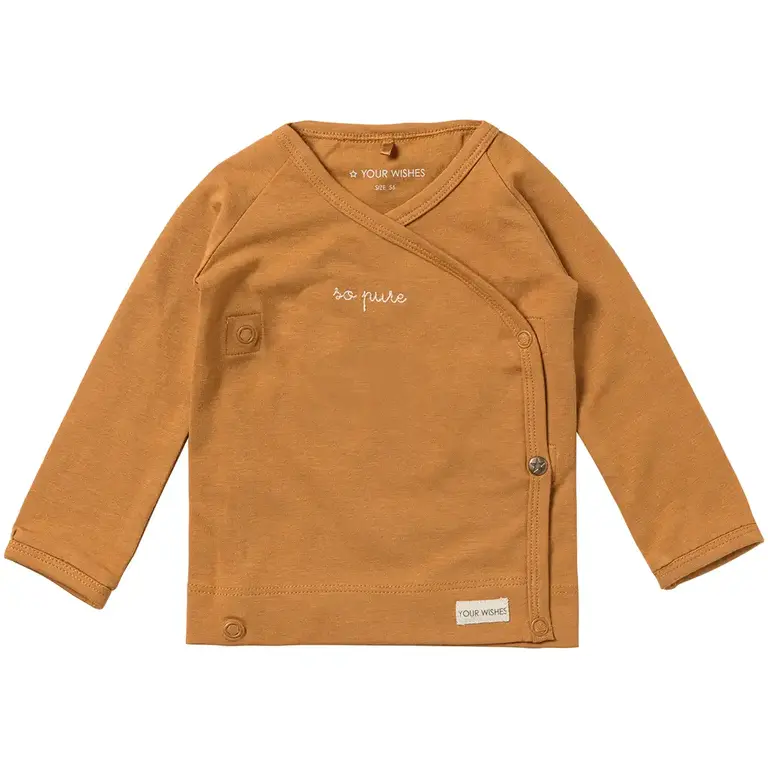 Overslag longsleeve Solid | Nais (brown sugar)