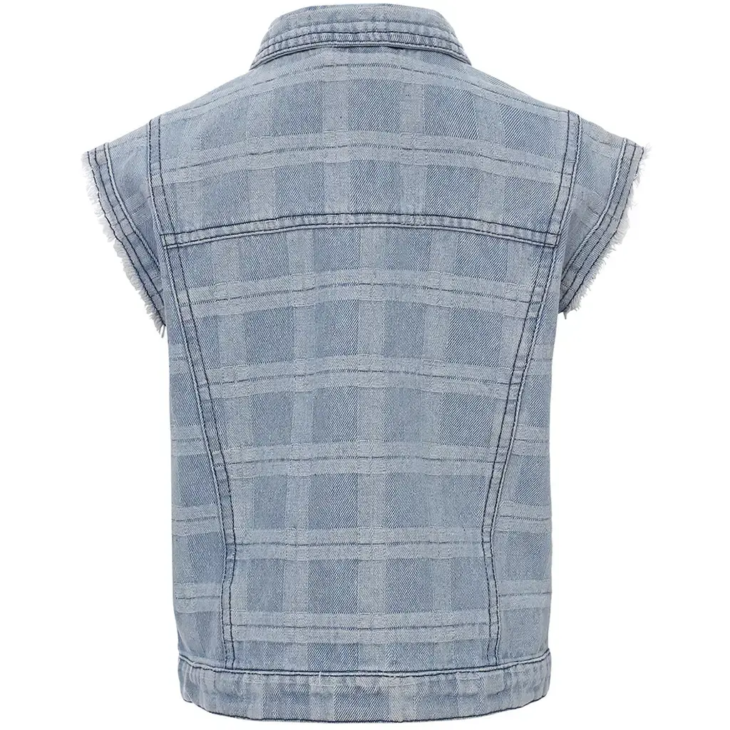 Gilet (check denim)