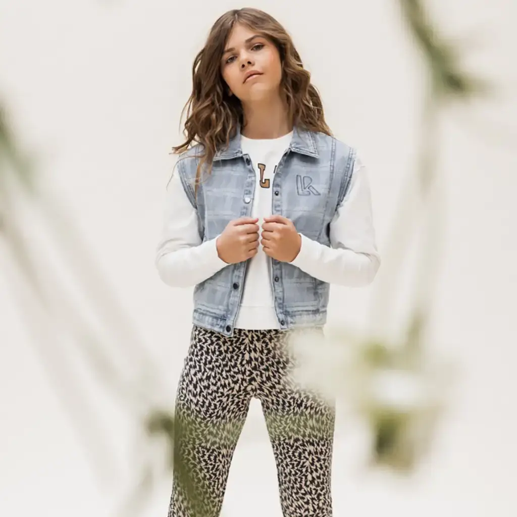 Gilet (check denim)