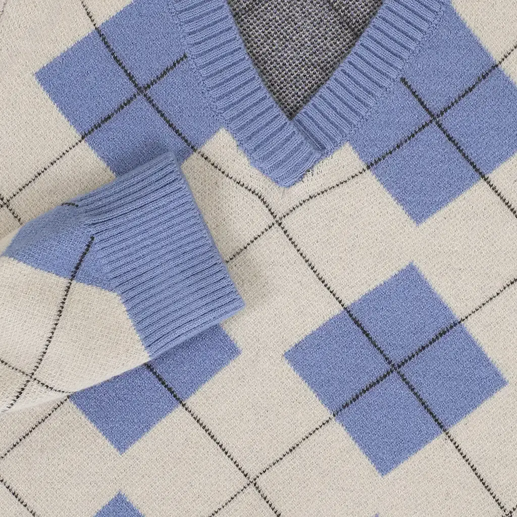 Trui argyle (blue argyle check)