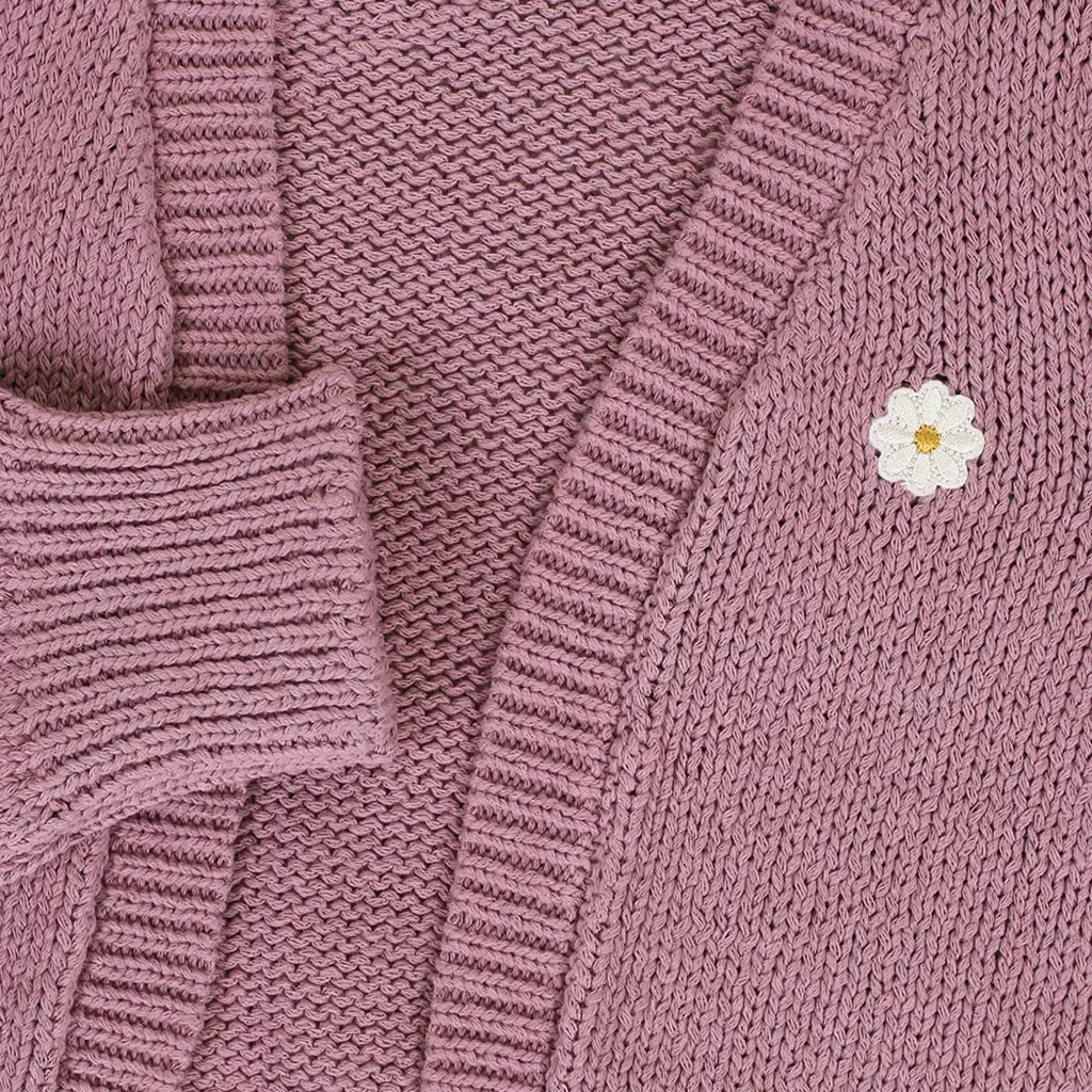 Vest gebreid (mauve blush)