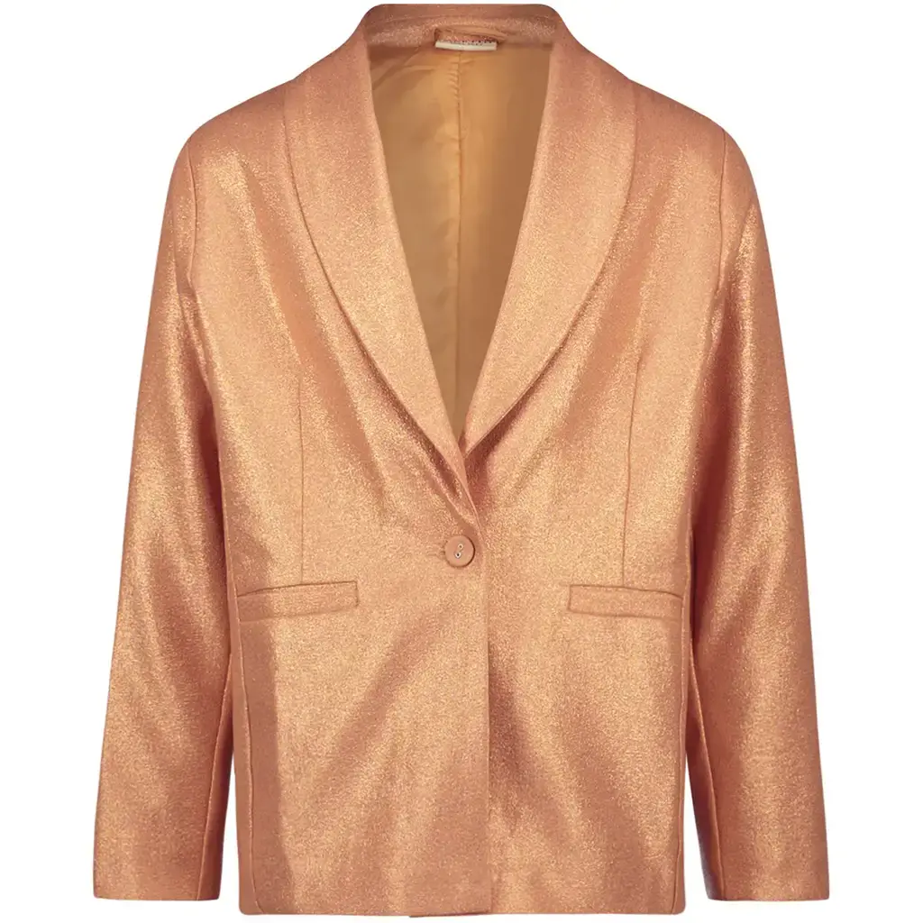 Blazer metallic crepe (brique)