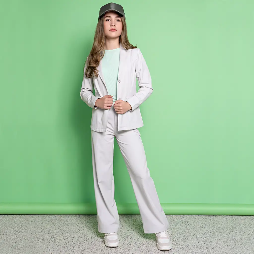 Broek Sayla wide fit (silver gray)