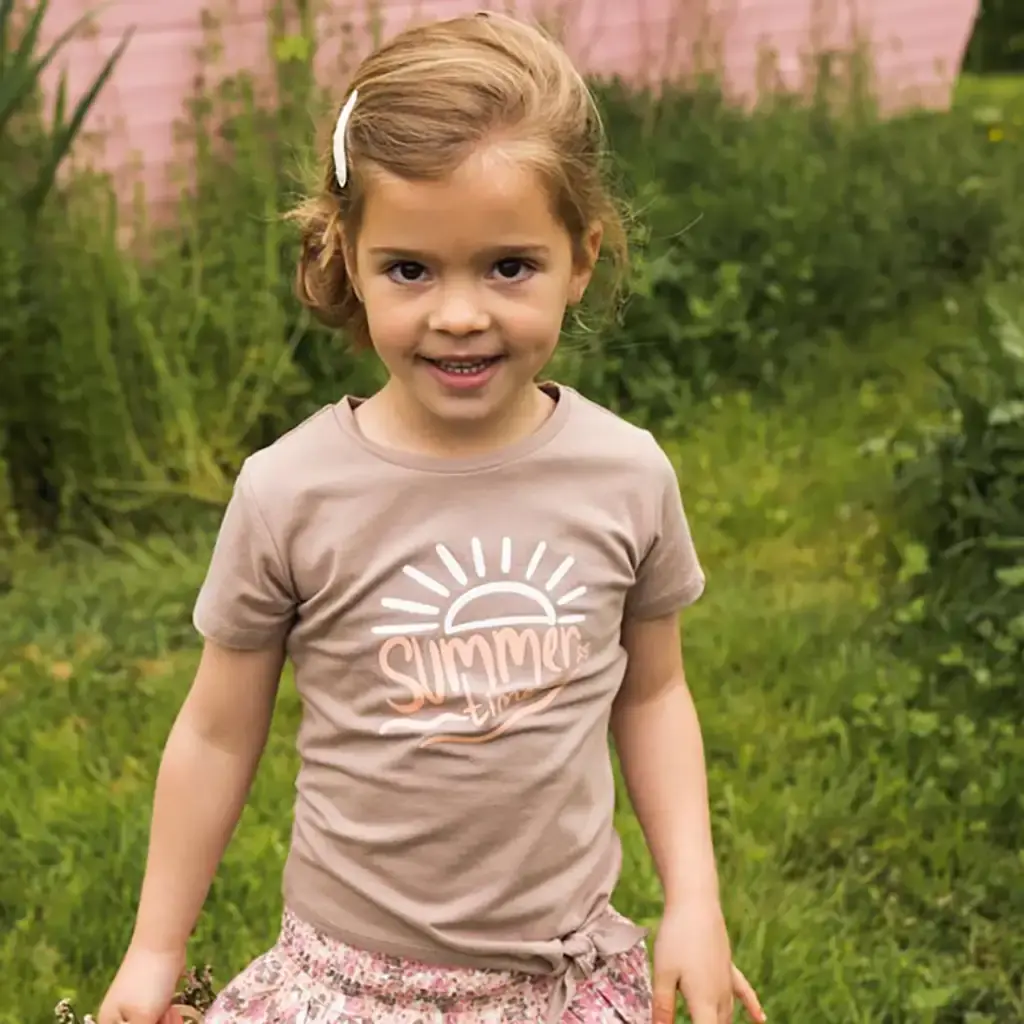 T-shirt summer time (smokey mauve)