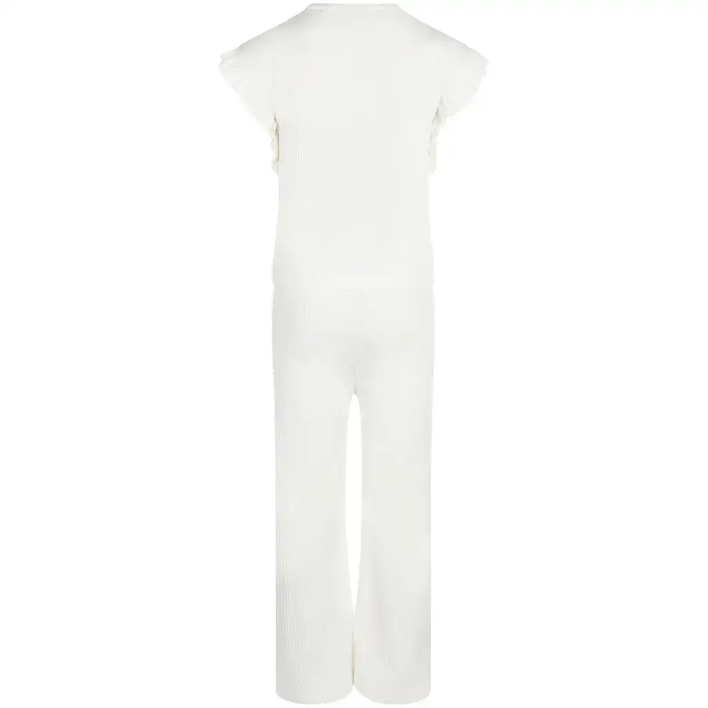 Tweedelige set van t-shirt en broek (off white)