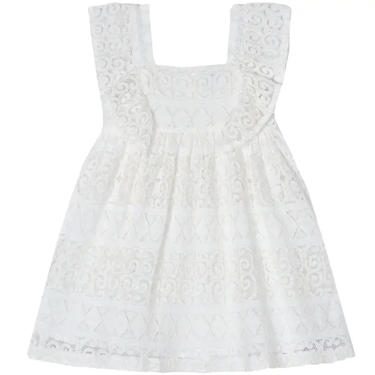 Zomerjurk met kant (natural)