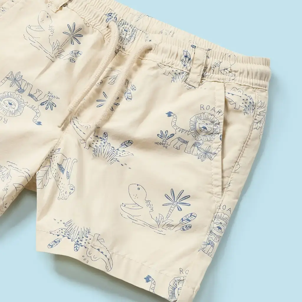 Kort broekje met reversible zonnehoedje (cream)