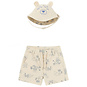 Mayoral Kort broekje met reversible zonnehoedje (cream)