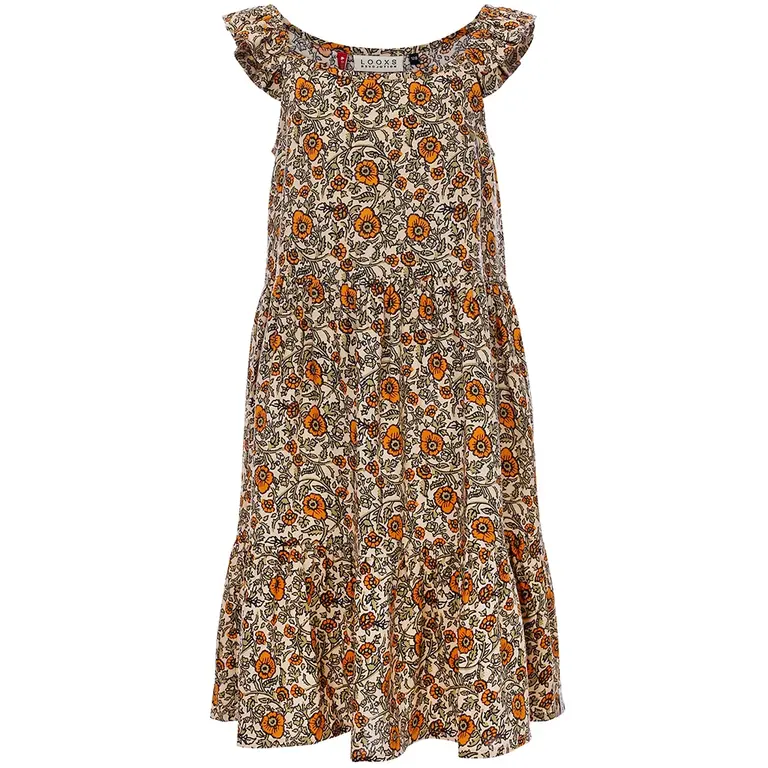 Jurk (orange floral)