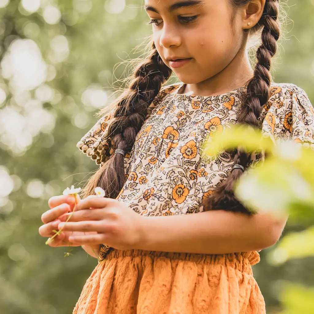 Blouse floral (orange floral)