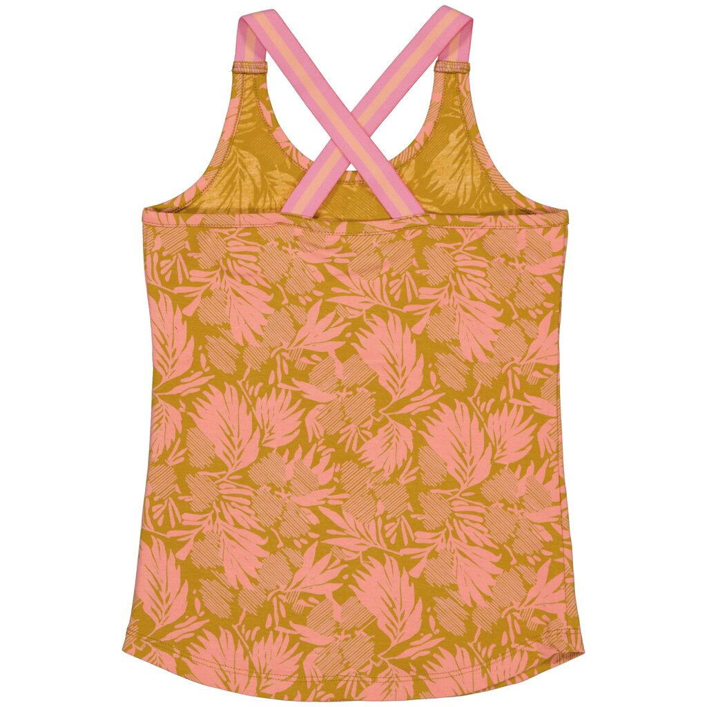 Singlet Birthe (aop pink leaves)