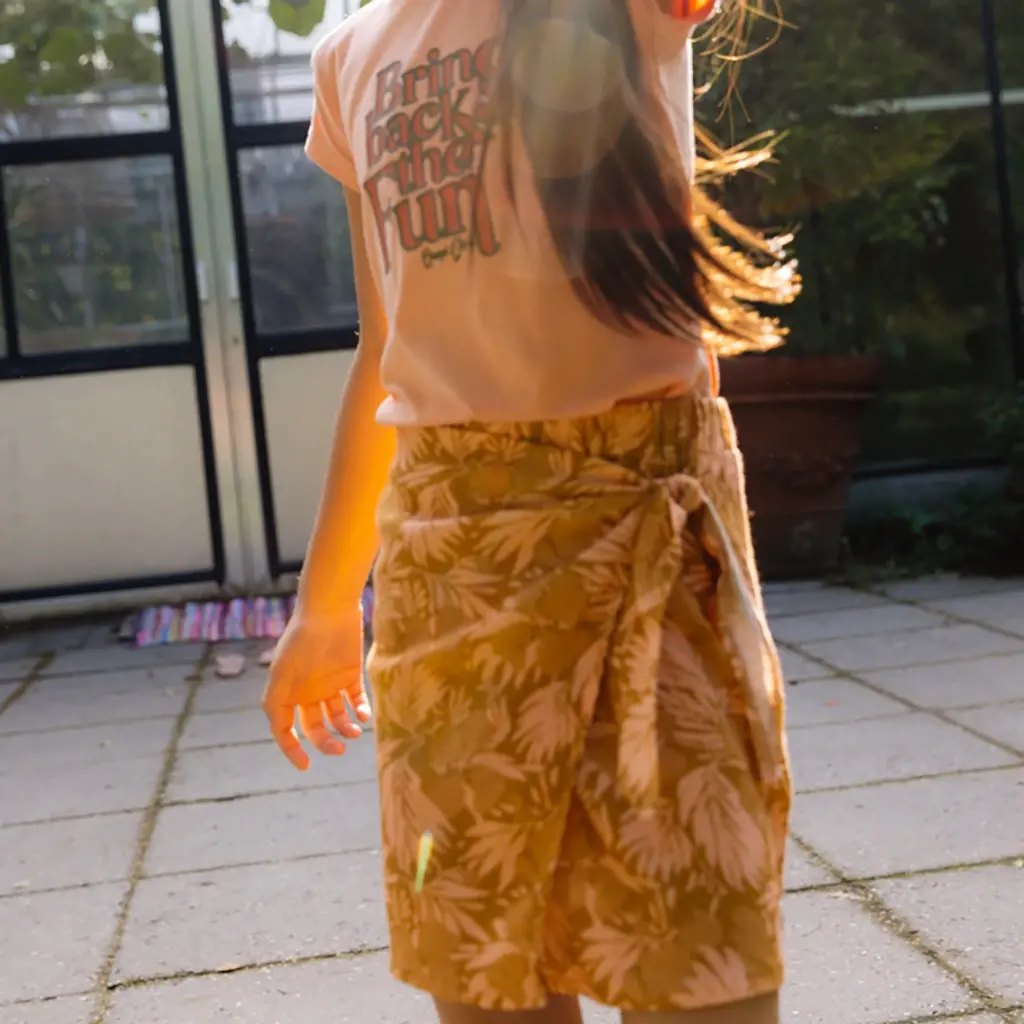 Rokje Bra (aop pink leaves)