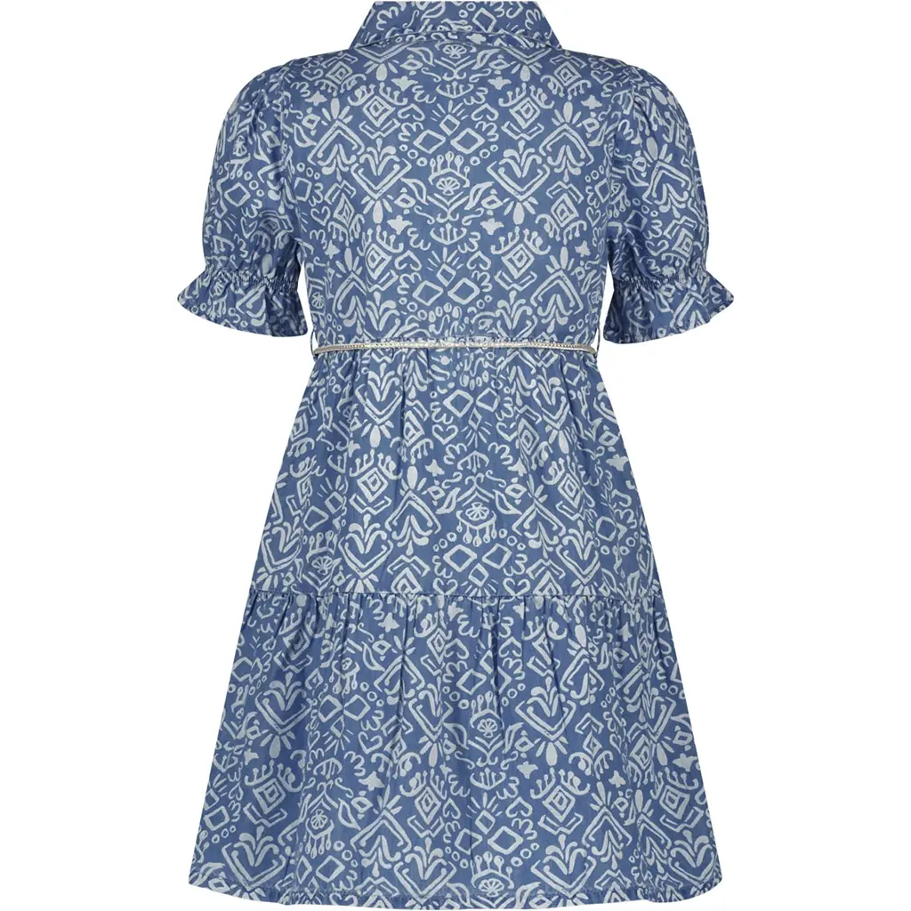 Jurkje puffy (denim ikat)
