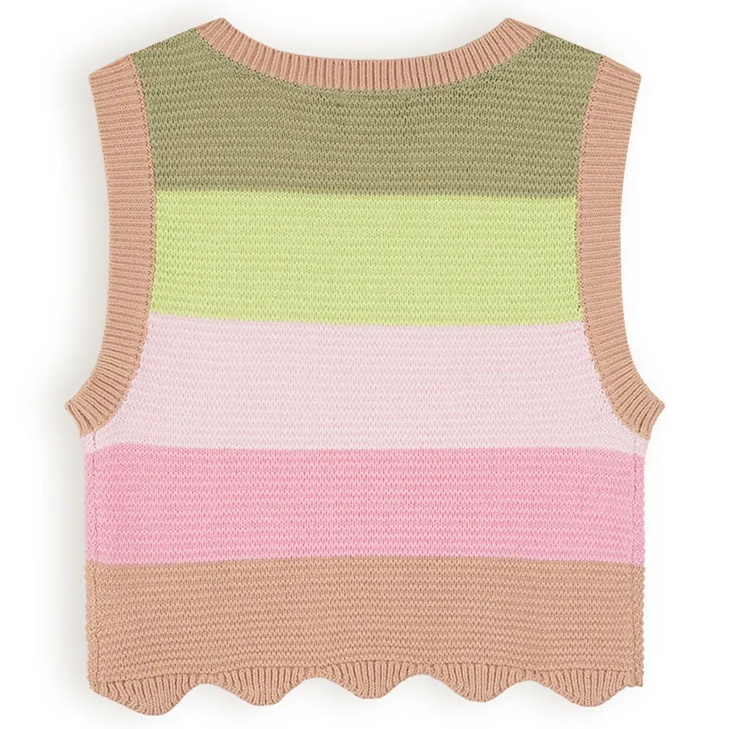 Gebreide top/spencer Kosmic cropped (sand blush)