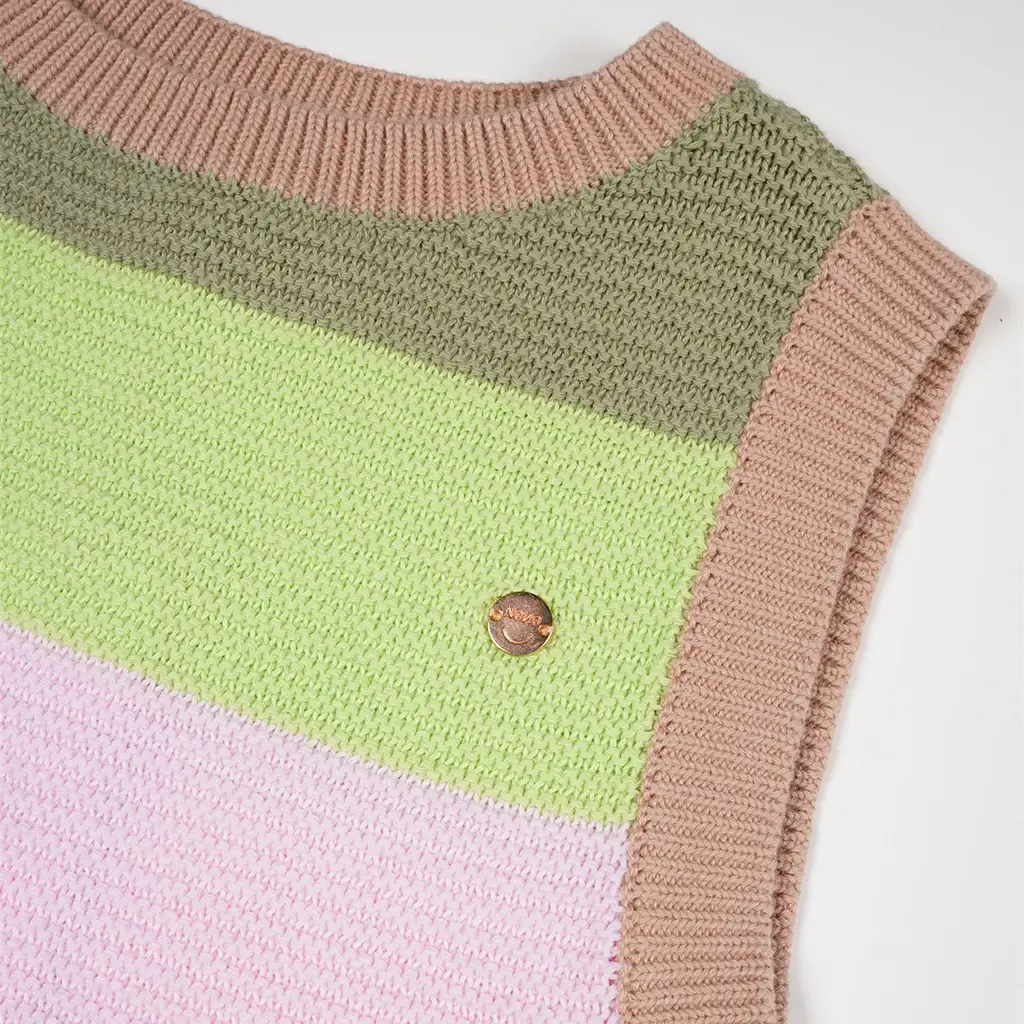Gebreide top/spencer Kosmic cropped (sand blush)