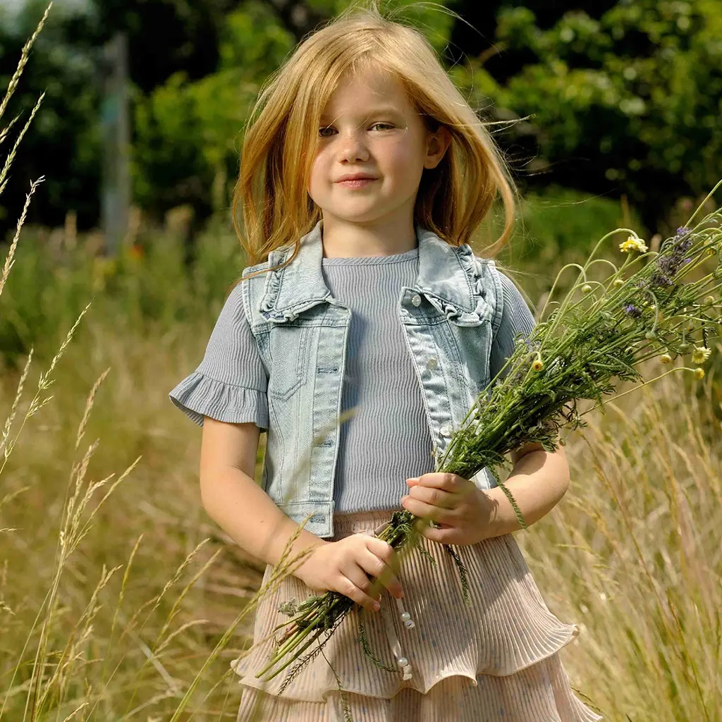 Spijker gilet Angeles (classic light denim)
