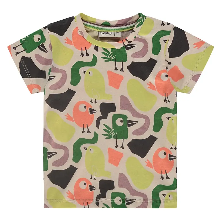 T-shirtje all over print (cream)