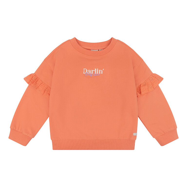 Trui Ruffle oversized (peach melba)