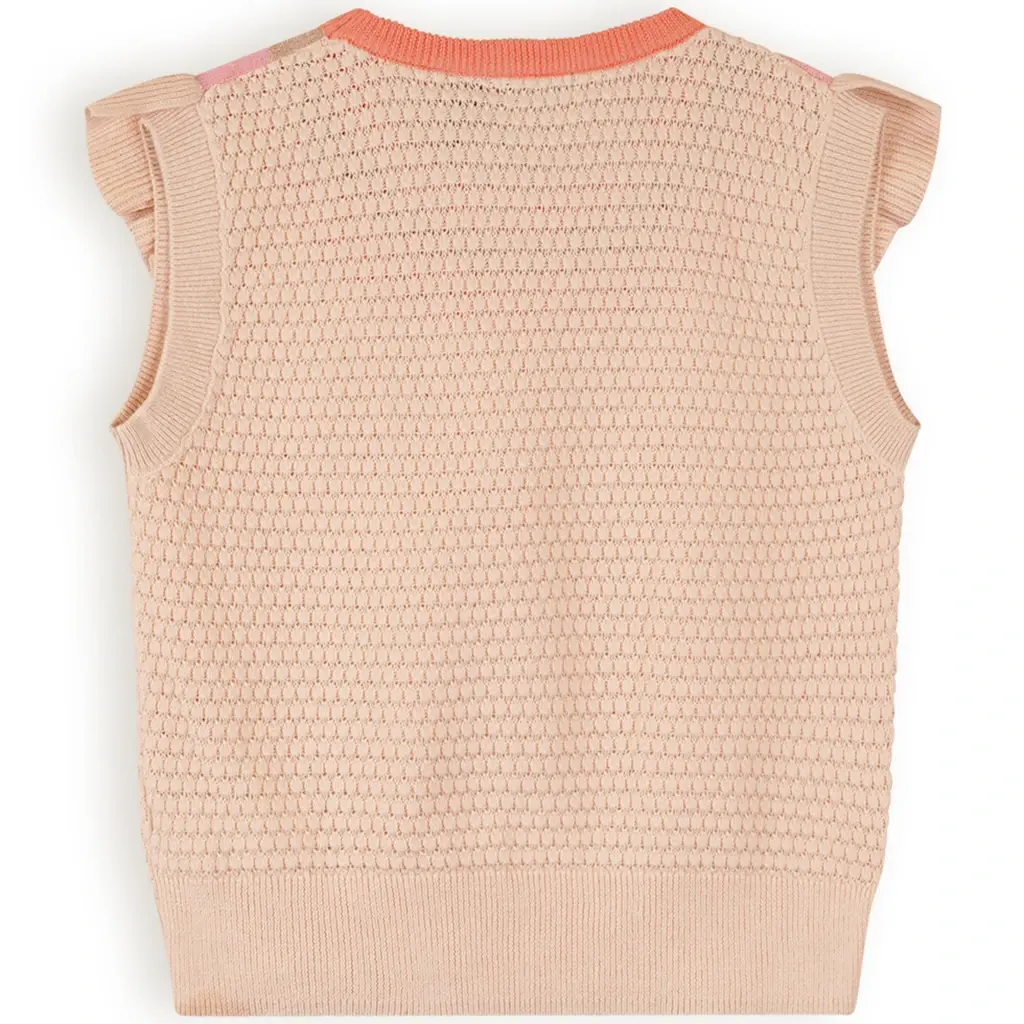 Gebreide top Key (pearled ivory)