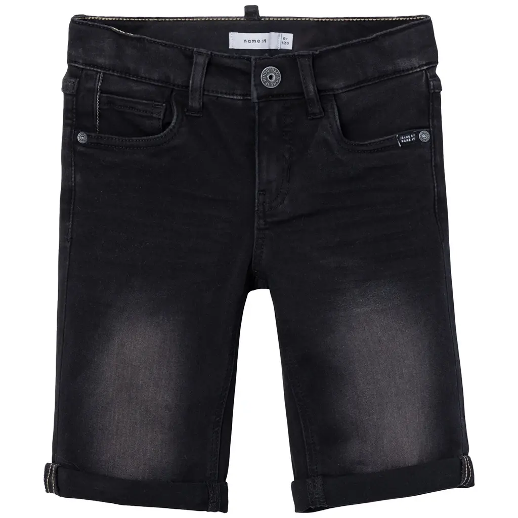 Korte spijkerbroek XSLIM FIT Theo (black denim)