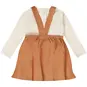 Dirkje Set jurk met shirt Good vibes (brown)