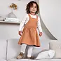 Dirkje Set jurk met shirt Good vibes (brown)