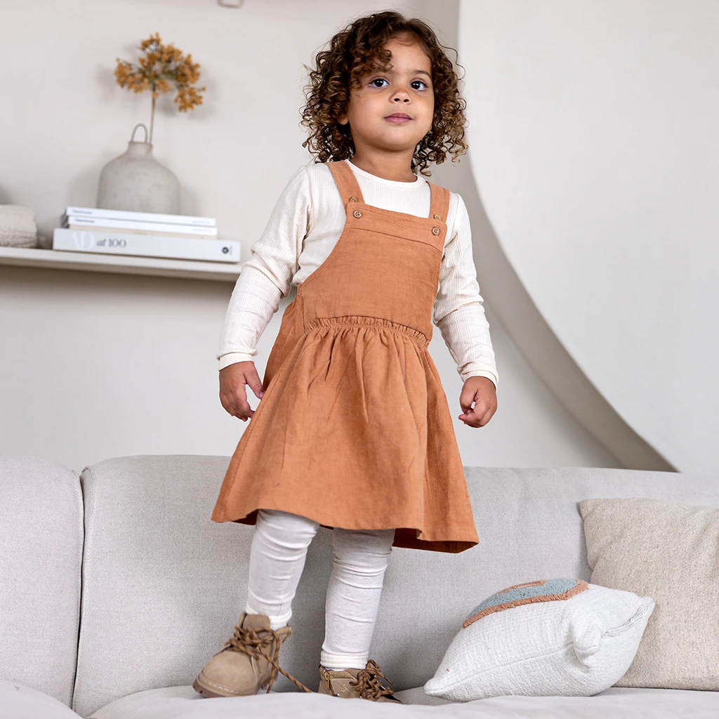 Dirkje Set salopette jurkje met shirtje Good vibes Schattige