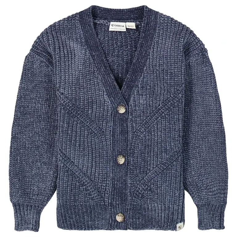 Gebreid vest (blue heather)