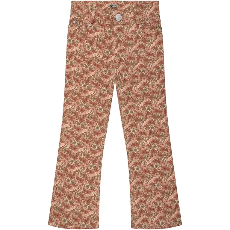 Broek Flower flared (beige melange)