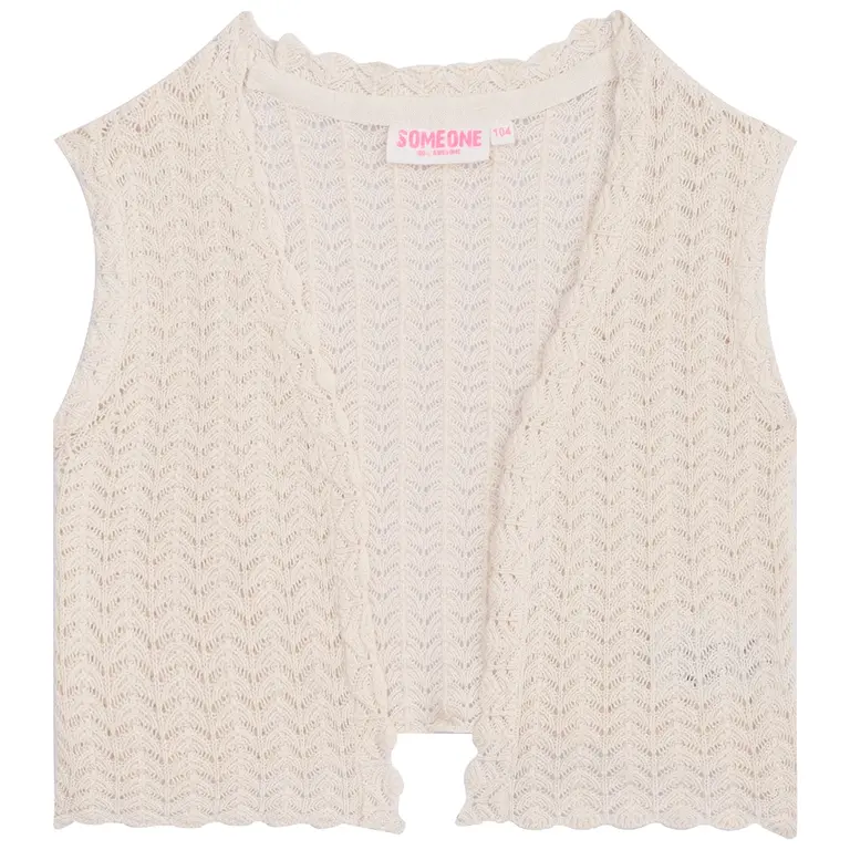 Gebreid vestje Amanda (dark ecru)