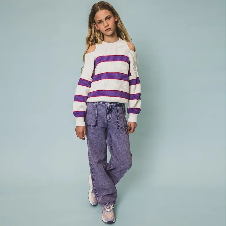 Spijkerbroek bleached (purple)