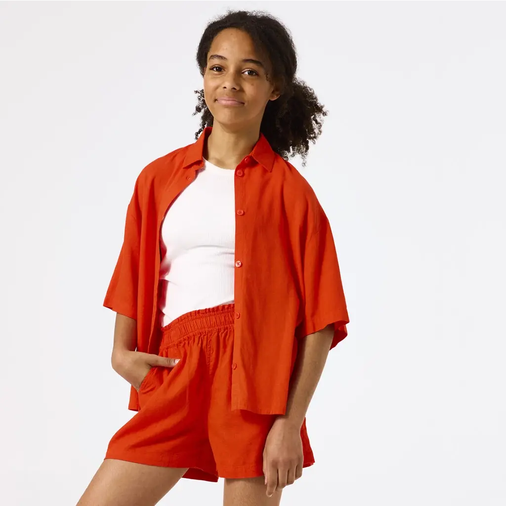 Blouse (manderin red)