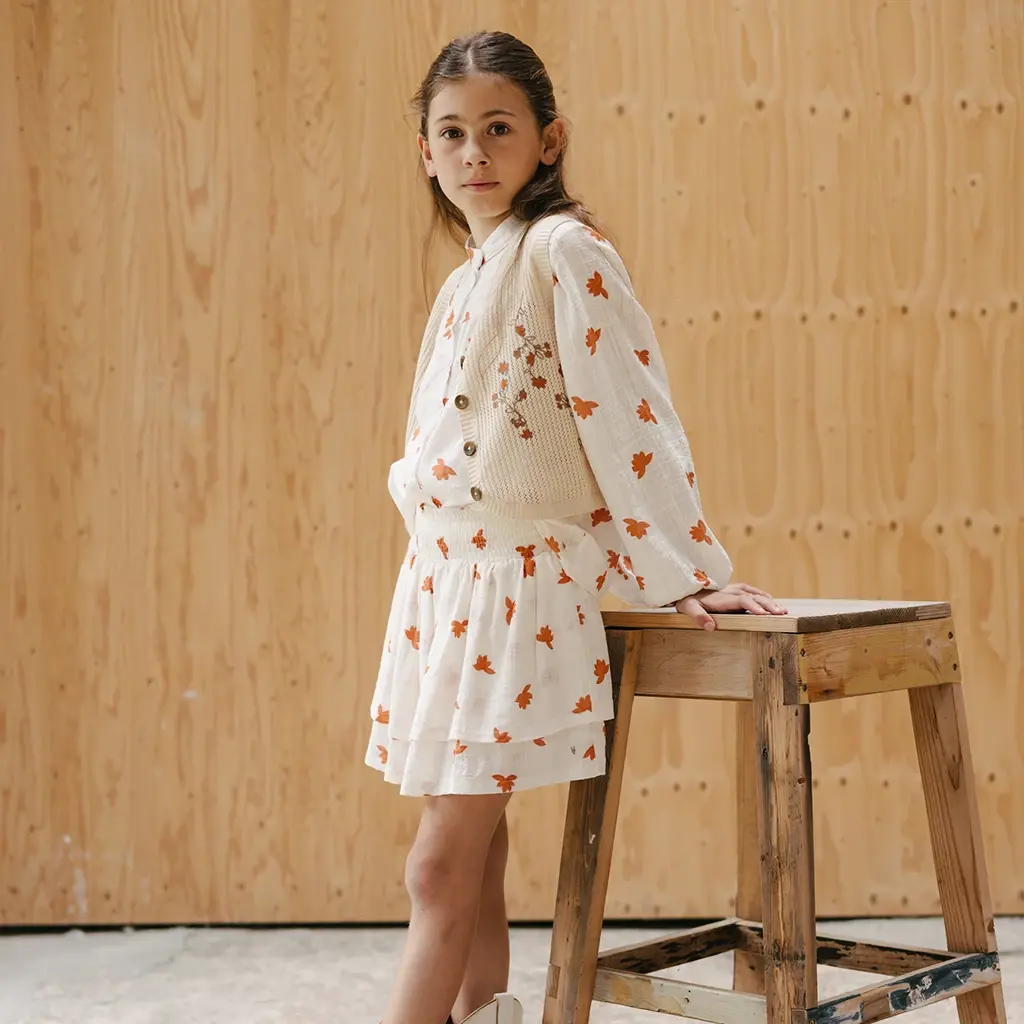 Blouse Reeva (aop orange flower)
