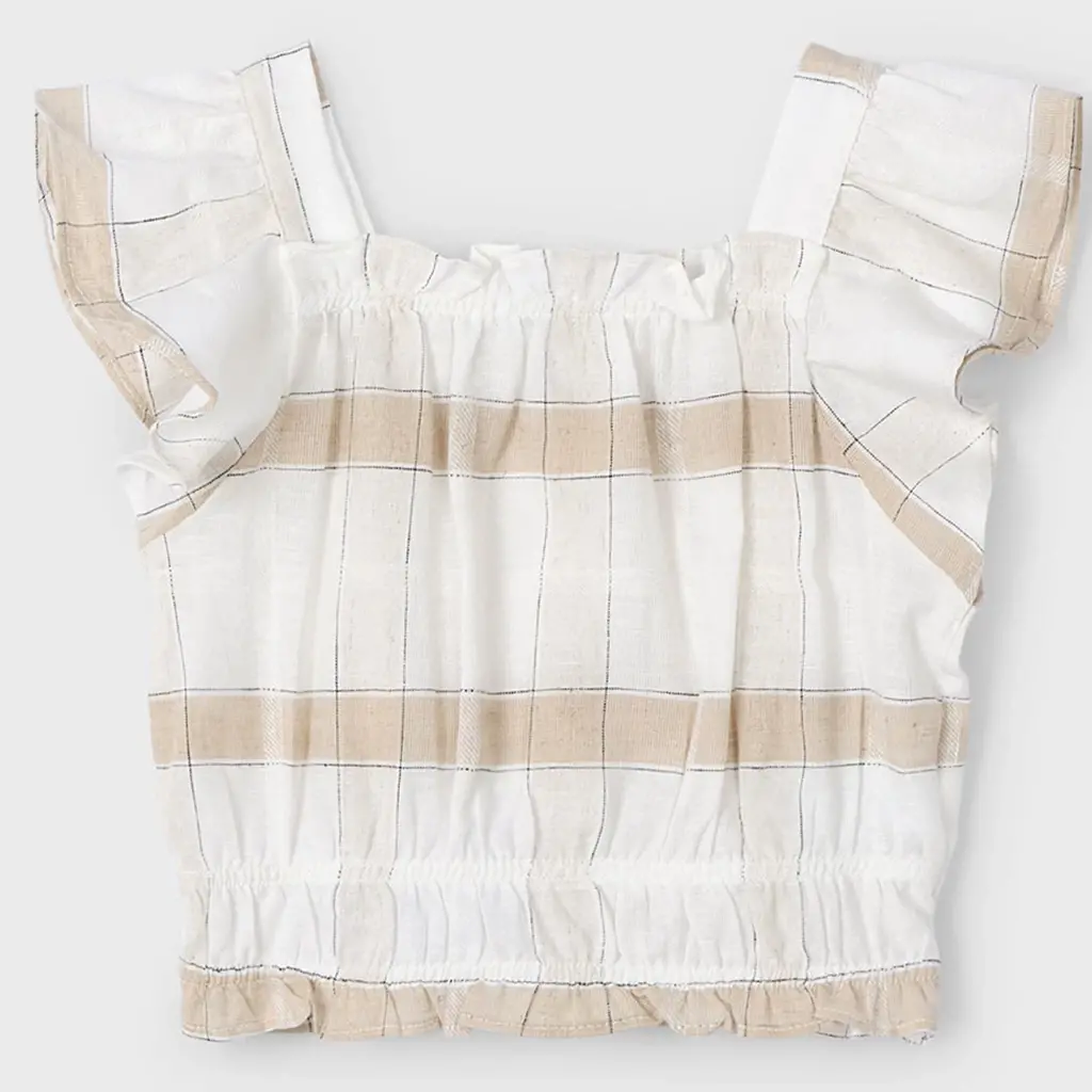Top linnen cropped (cinammon)
