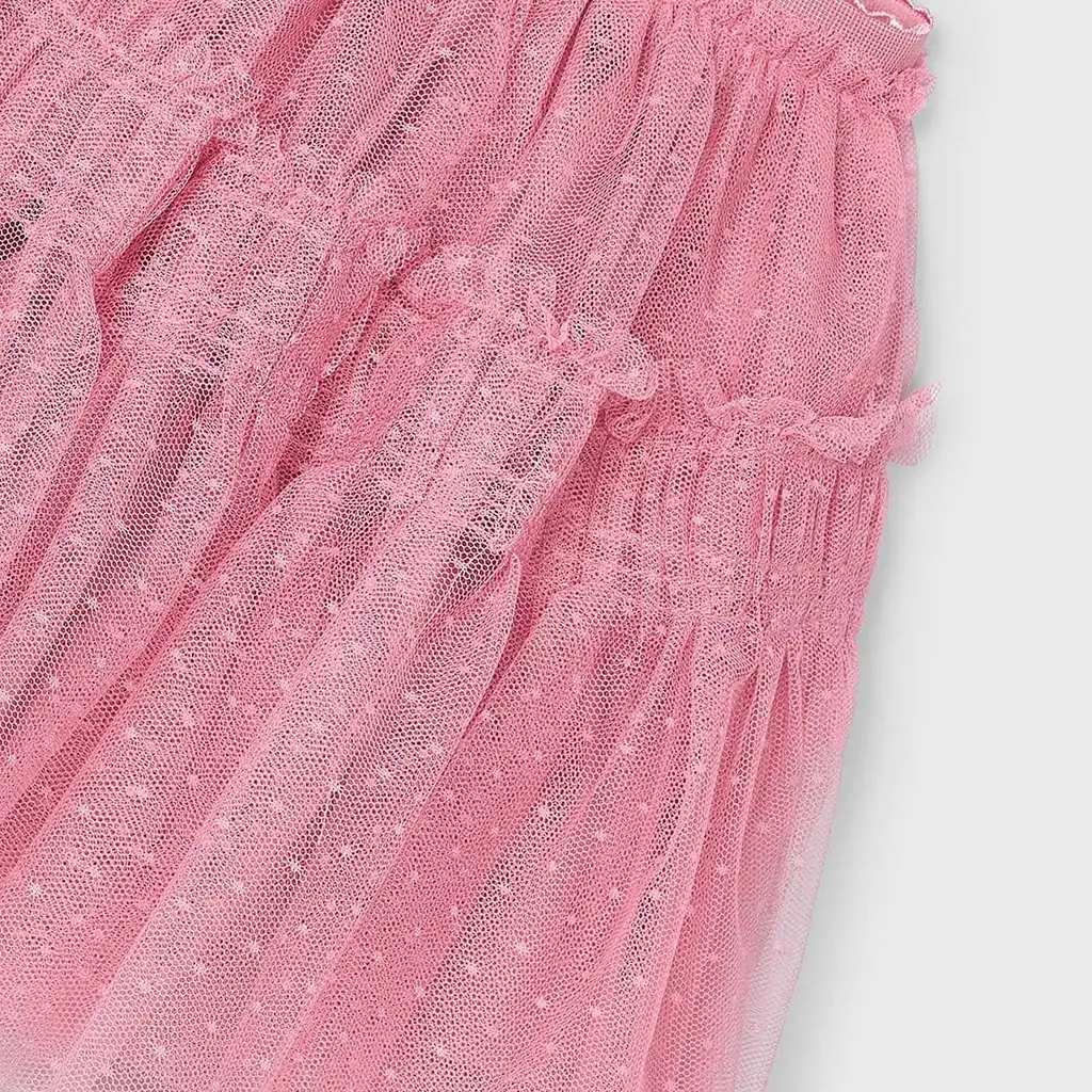 Rokje tulle nopjes (rose)