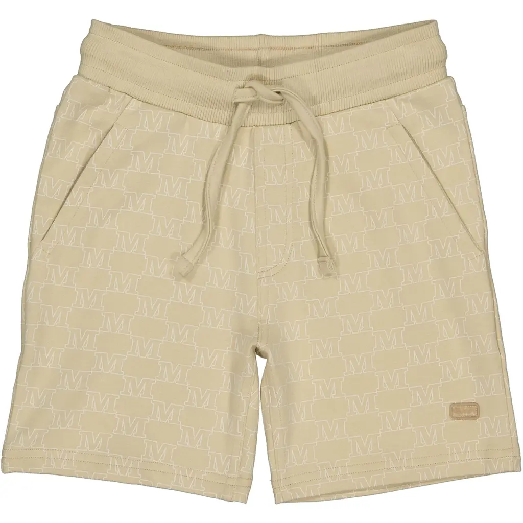 Korte broek Zoran (aop sand text)