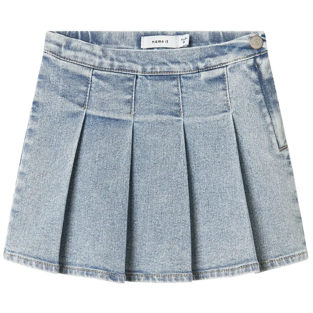 Spijkerrokje plissé Debi (light blue denim)
