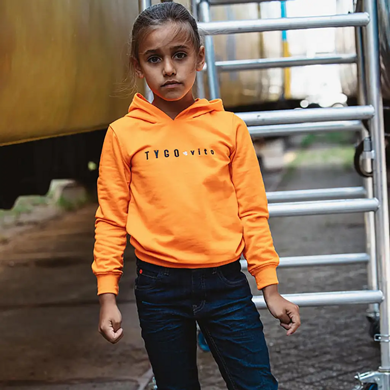 Trui hoodie (orange clownfish)