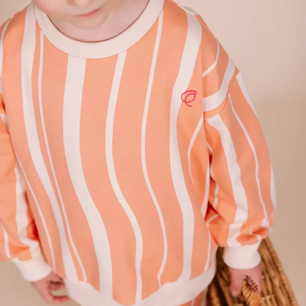 Trui sweat Fabrice (orange graphic)