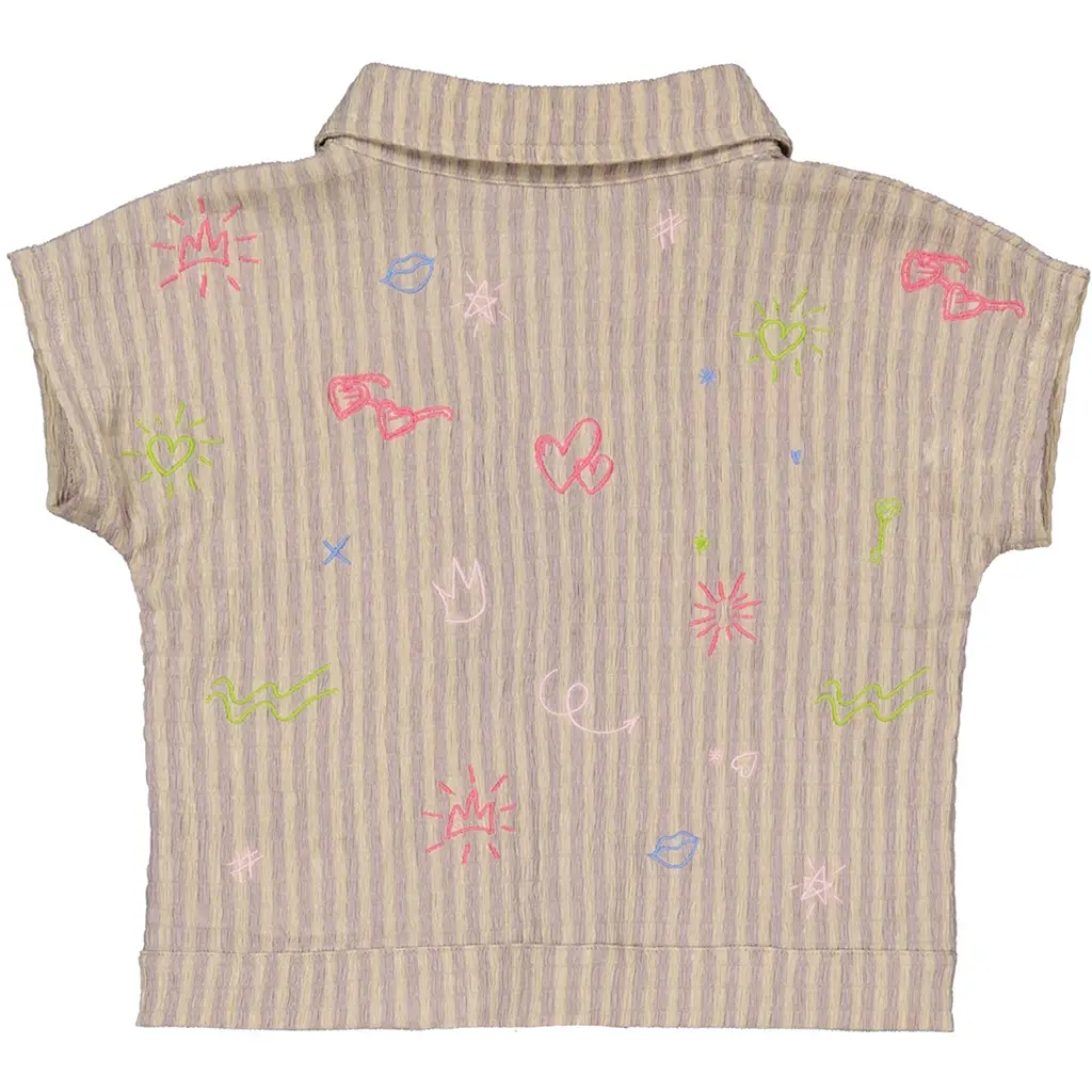 T-shirt Feyo (aop purple stripe)