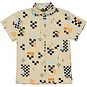 Quapi Overhemd t-shirt Frans (aop sand check)