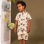 Quapi Overhemd t-shirt Frans (aop sand check)