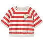 Name It T-shirt sweat CROPPED Happy (spiced coral)