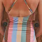 Salted Stories Badpak Multi Stripe Mama (multicolor)
