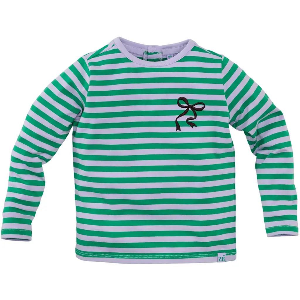 Longsleeve streep Nouraine (morning violet/jelly bean)