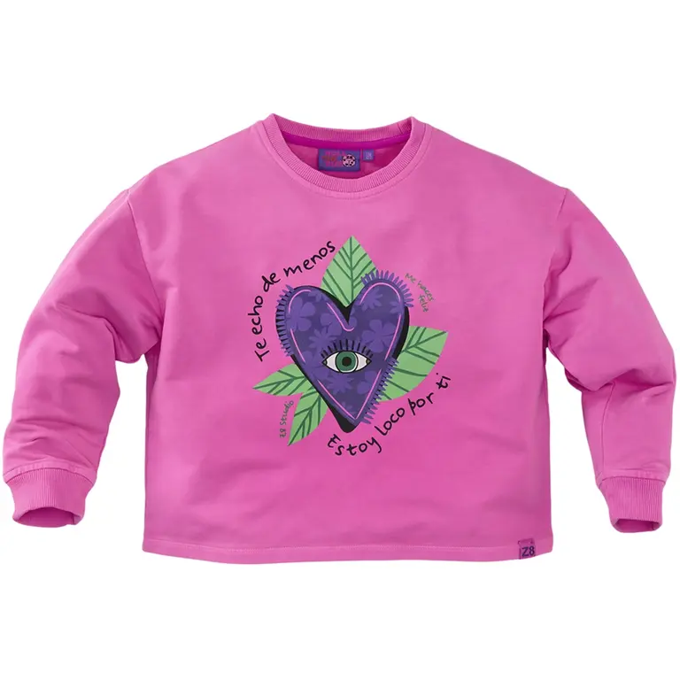 Trui sweat garment dye BOXY Luma (pinky promise)