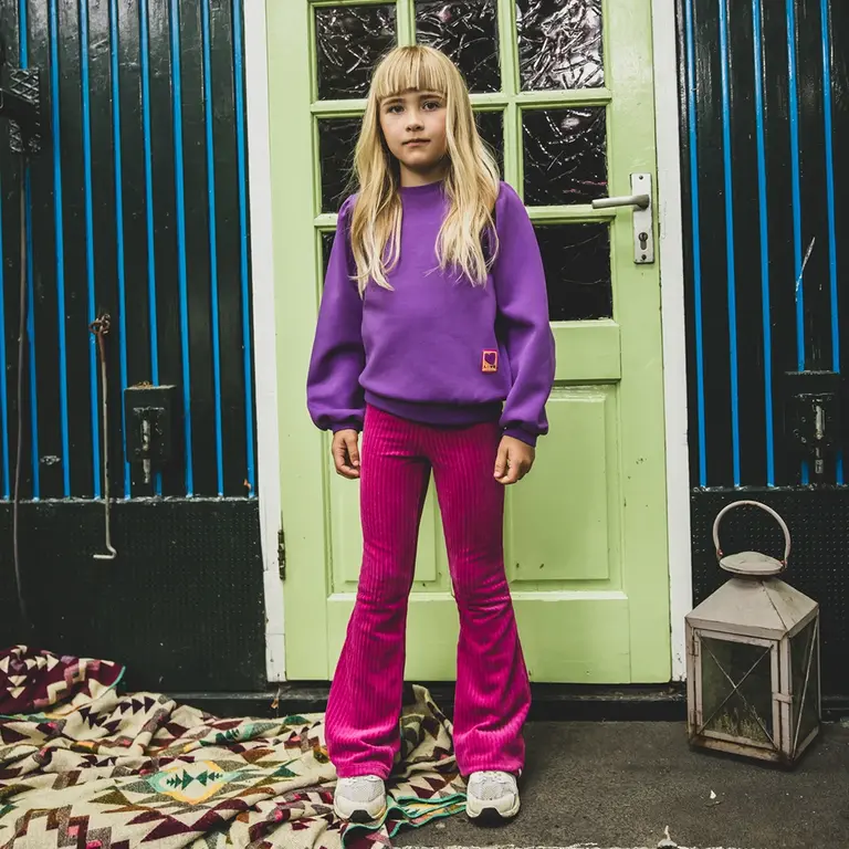 Broek velvet rib (magenta pink)